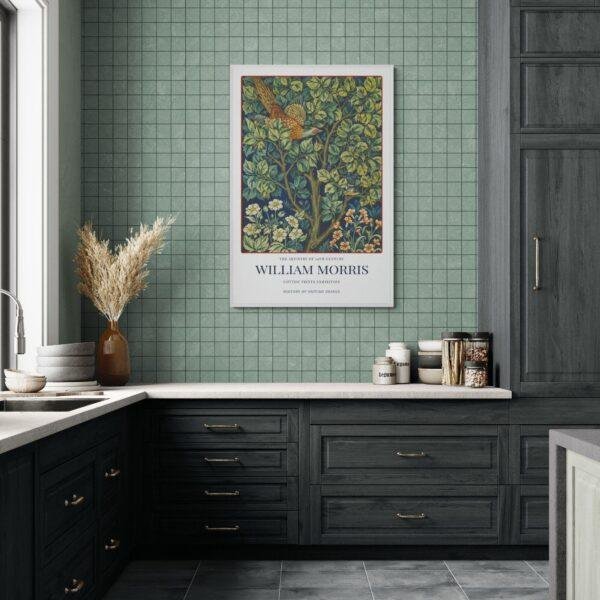 William Morris Cock Pheasant Poster | Arts and Crafts Botanical Print