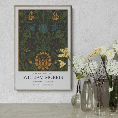 William Morris Floral Poster | Arts and Crafts Botanical Print