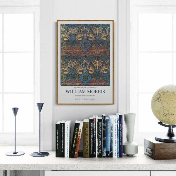 William Morris Peacock and Dragon Poster | Arts and Crafts Botanical Print
