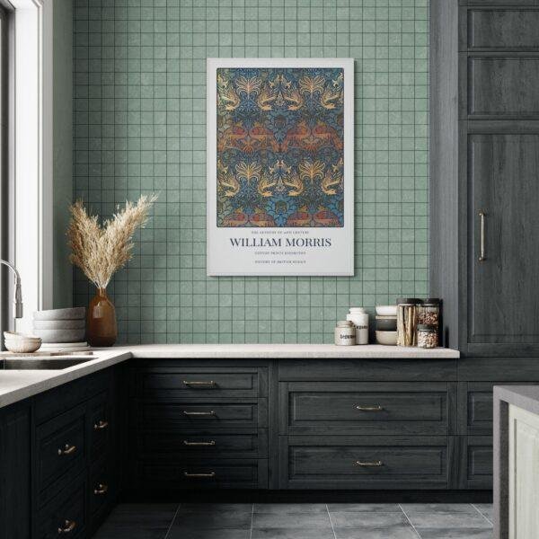 William Morris Peacock and Dragon Poster | Arts and Crafts Botanical Print