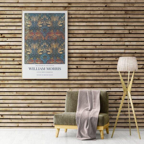 William Morris Peacock and Dragon Poster | Arts and Crafts Botanical Print