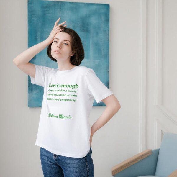 William Morris 'Love is Enough' T-Shirt | Arts & Crafts Floral Tee