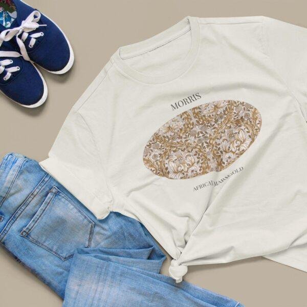 African Marigold William Morris T-Shirt, Botanical Floral Tee