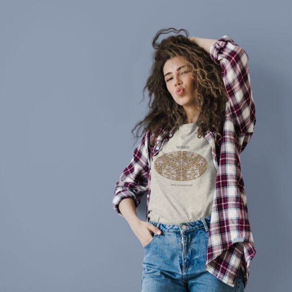 African Marigold William Morris T-Shirt, Botanical Floral Tee