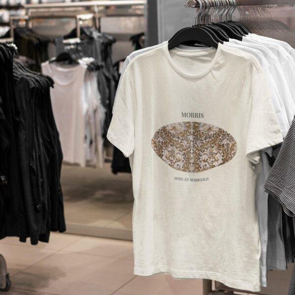 African Marigold William Morris T-Shirt, Botanical Floral Tee