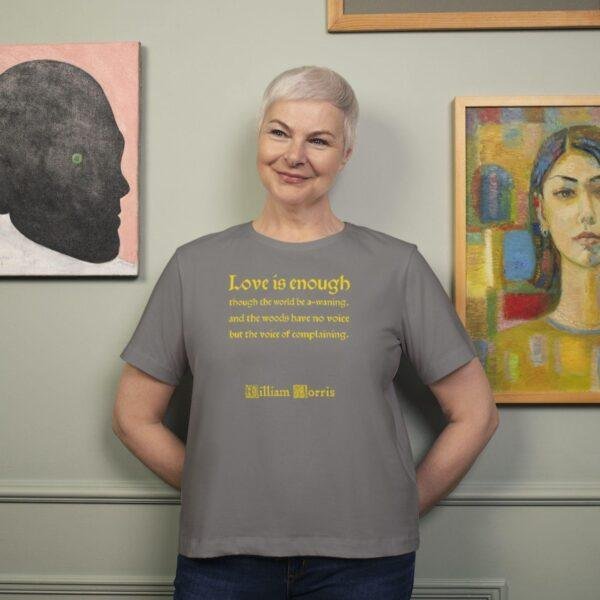 William Morris 'Love is Enough' T-Shirt | Arts & Crafts Floral Tee