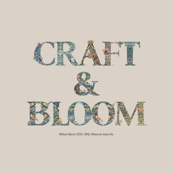 William Morris Botanical Art T-Shirt, Natural Cotton Tee