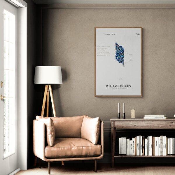 William Morris Art Print - Flower Pot, Victorian Decor, Modern Farmhouse, Gallery Matte