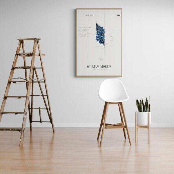 William Morris Art Print - Flower Pot, Victorian Decor, Modern Farmhouse, Gallery Matte
