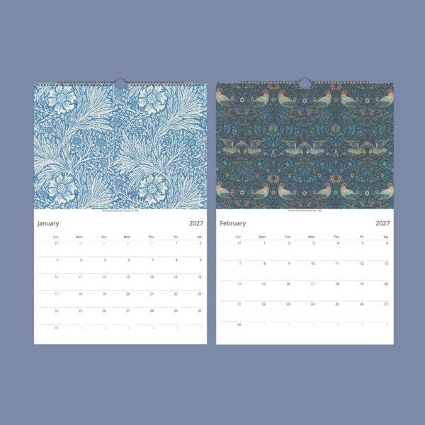 William Morris - Marigold, Calendar for Home, Victorian Design, Semi-Glossy Paper