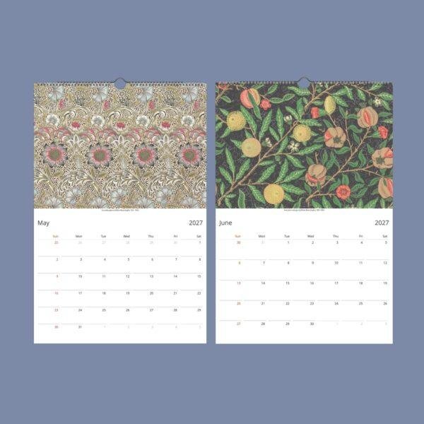 William Morris - Marigold, Calendar for Home, Victorian Design, Semi-Glossy Paper