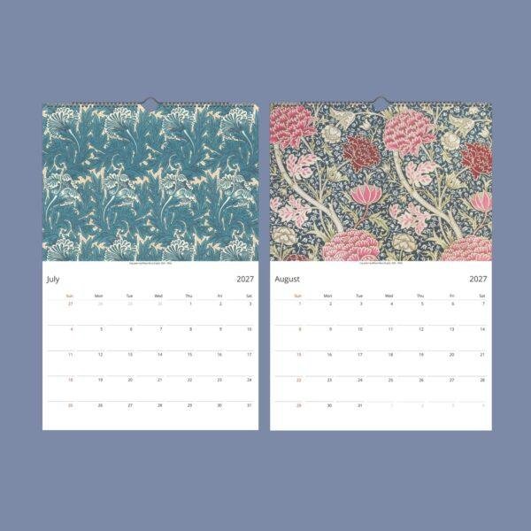 William Morris - Marigold, Calendar for Home, Victorian Design, Semi-Glossy Paper