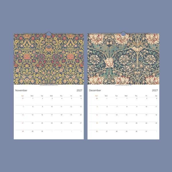 William Morris - Marigold, Calendar for Home, Victorian Design, Semi-Glossy Paper