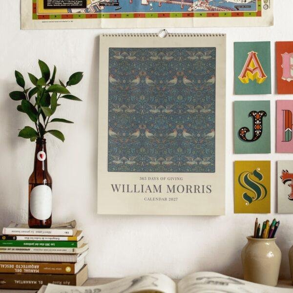 William Morris - Birds, Calendar for Home, Victorian Design, Semi-Glossy Paper