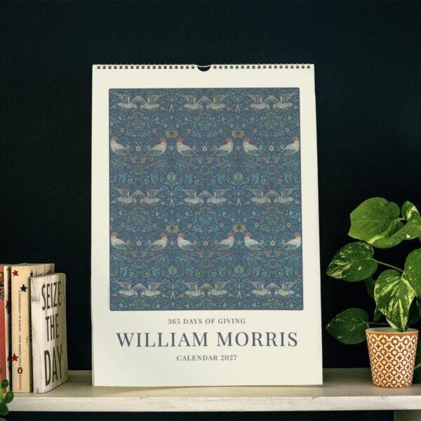 William Morris - Birds, Calendar for Home, Victorian Design, Semi-Glossy Paper