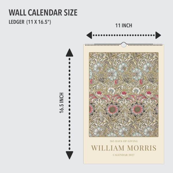 William Morris - Corncockle, Calendar for Home, Victorian Design, Semi-Glossy Paper