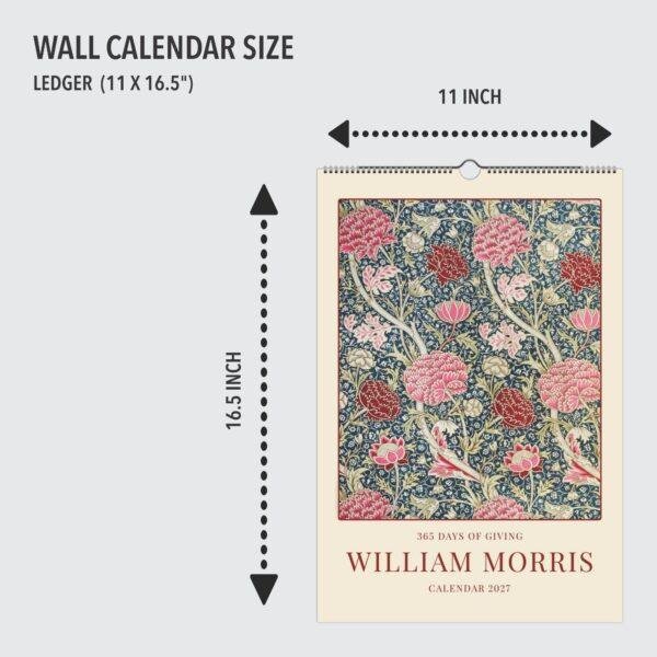 Cray (4) William Morris - Cray, Calendar for Home, Victorian Design, Semi-Glossy Paper