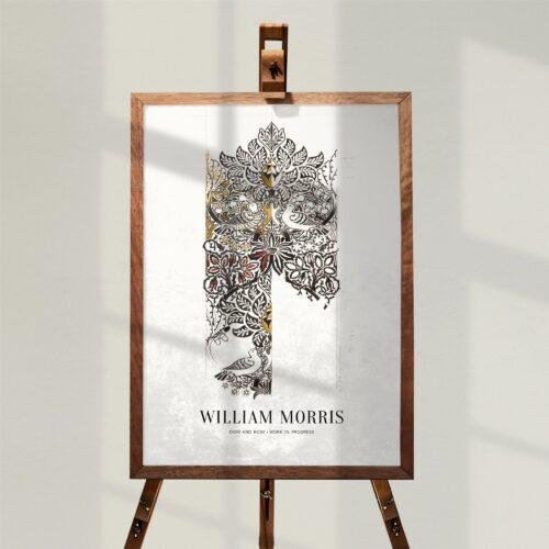 William Morris Art Print - Dove and Rose, Victorian Decor, Modern Farmhouse, Gallery Matte
