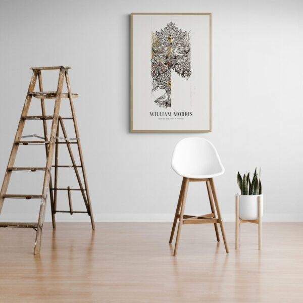 William Morris Art Print - Dove and Rose, Victorian Decor, Modern Farmhouse, Gallery Matte