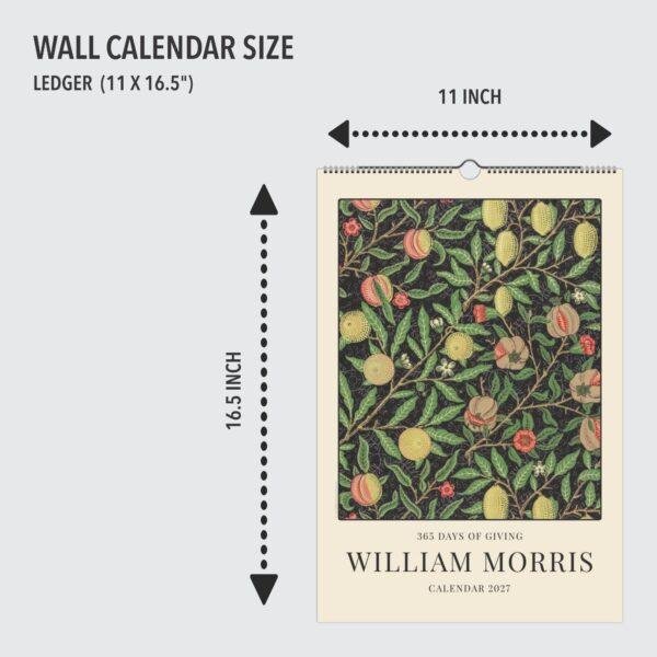 William Morris - Fruit, Calendar for Home, Victorian Design, Semi-Glossy Paper