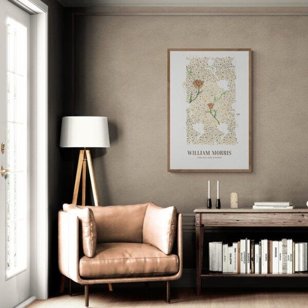 William Morris Art Print - Garden Tulip, Victorian Decor, Modern Farmhouse, Gallery Matte