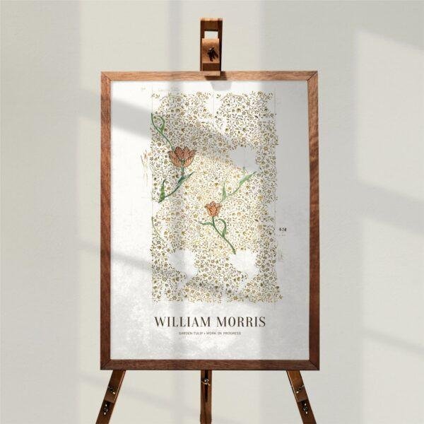 William Morris Art Print - Garden Tulip, Victorian Decor, Modern Farmhouse, Gallery Matte