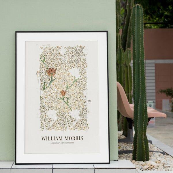 William Morris Art Print - Garden Tulip, Victorian Decor, Modern Farmhouse, Gallery Matte