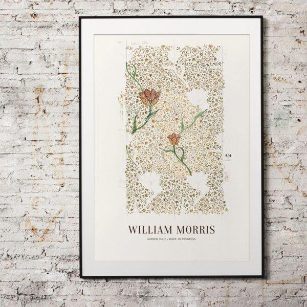 William Morris Art Print - Garden Tulip, Victorian Decor, Modern Farmhouse, Gallery Matte