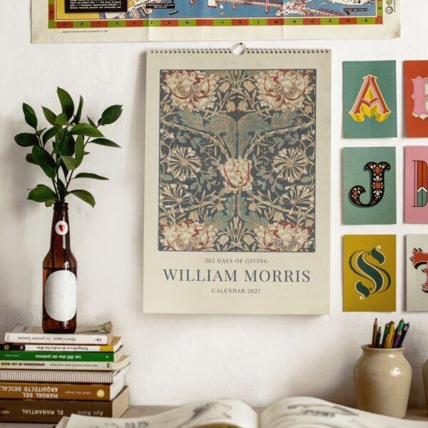 William Morris - Honeysuckle, Calendar for Home, Victorian Design, Semi-Glossy Paper