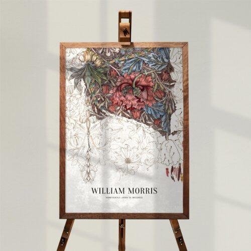 William Morris Art Print - Honeysuckle, Victorian Decor, Modern Farmhouse, Gallery Matte