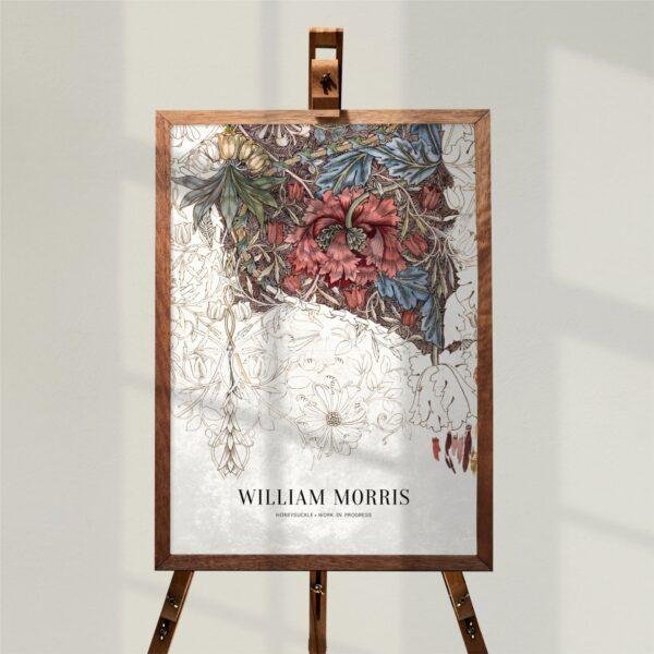 William Morris Art Print - Honeysuckle, Victorian Decor, Modern Farmhouse, Gallery Matte