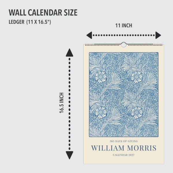 William Morris - Marigold, Calendar for Home, Victorian Design, Semi-Glossy Paper