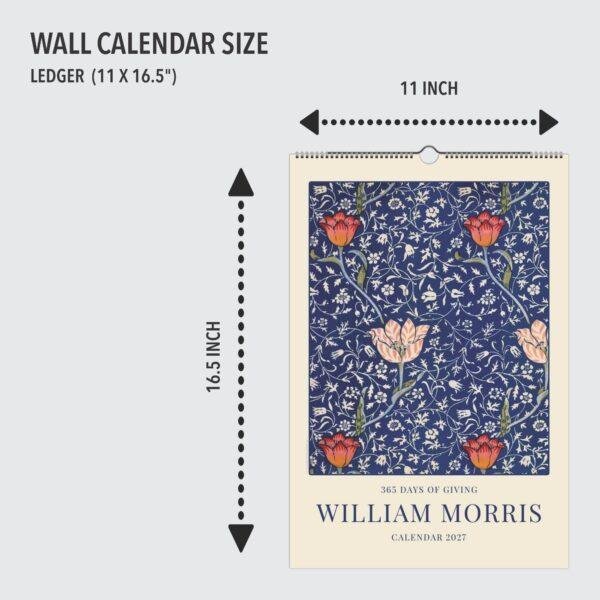 William Morris - Medway, Calendar for Home, Victorian Design, Semi-Glossy Paper