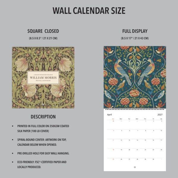 William Morris - Pimpernel, Wall Planner, Victorian Pattern, Semi-Glossy Paper