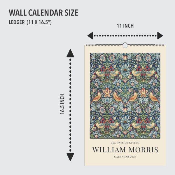 Thief (4) William Morris - Strawberry Thief, Calendar for Home, Victorian Design, Semi-Glossy Paper