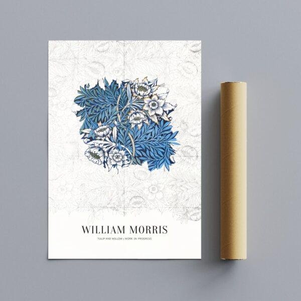 William Morris Art Print - Tulip and Willow, Victorian Decor, Modern Farmhouse, Gallery Matte