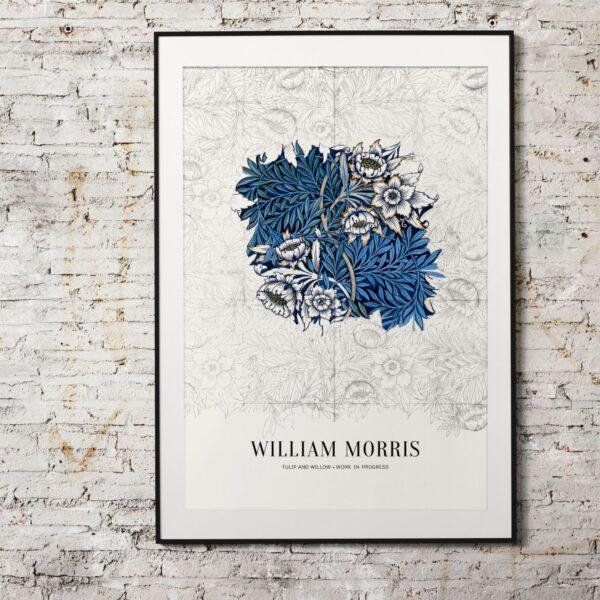 William Morris Art Print - Tulip and Willow, Victorian Decor, Modern Farmhouse, Gallery Matte