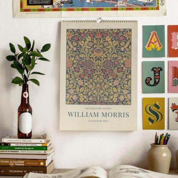 Violet (2) William Morris - Violet & Columbine, Calendar for Home, Victorian Design, Semi-Glossy Paper