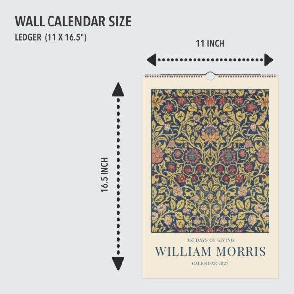 Violet (4) William Morris - Violet & Columbine, Calendar for Home, Victorian Design, Semi-Glossy Paper