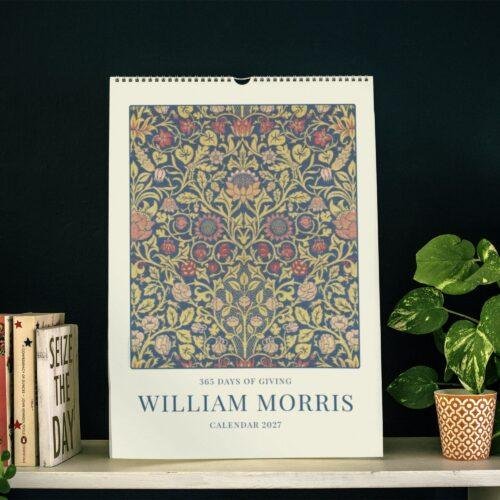 William Morris - Violet & Columbine, Calendar for Home, Victorian Design, Semi-Glossy Paper