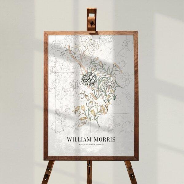 Wild Tulip (2) William Morris Art Print - Wild Tulip, Victorian Decor, Modern Farmhouse, Gallery Matte
