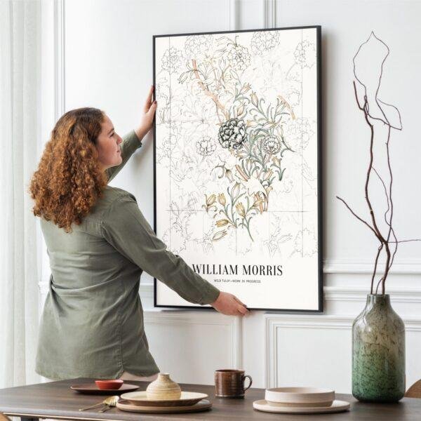 Wild Tulip (3) William Morris Art Print - Wild Tulip, Victorian Decor, Modern Farmhouse, Gallery Matte