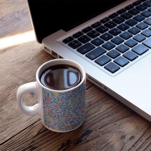 William Morris Coffee Cup - Pomegranate, 11oz Ceramic Mug
