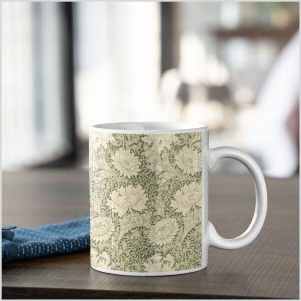 William Morris Coffee Cup - Chrysanthemum, 11oz Ceramic Mug