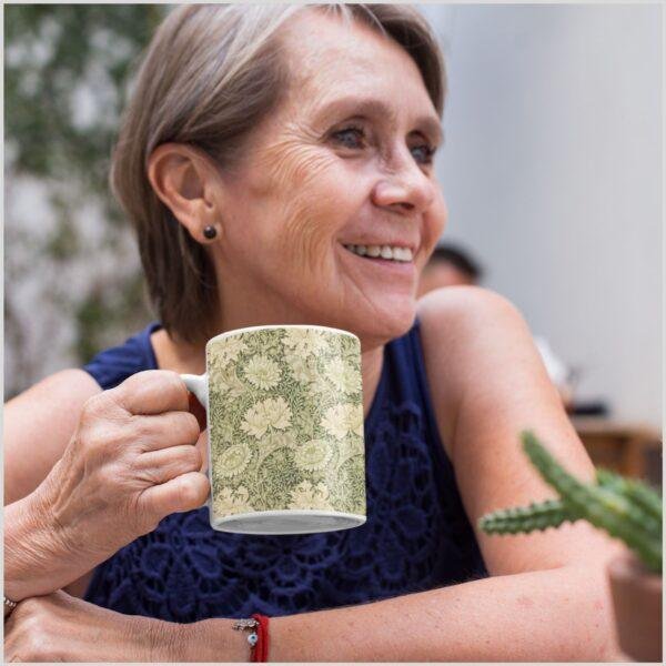 William Morris Coffee Cup - Chrysanthemum, 11oz Ceramic Mug