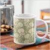 William Morris Coffee Cup - Chrysanthemum, 11oz Ceramic Mug