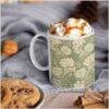 William Morris Coffee Cup - Chrysanthemum, 11oz Ceramic Mug