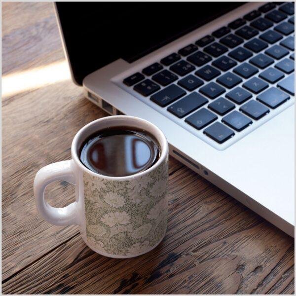 William Morris Coffee Cup - Chrysanthemum, 11oz Ceramic Mug