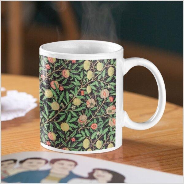 William Morris Coffee Cup - Fruits, 11oz Ceramic Mug