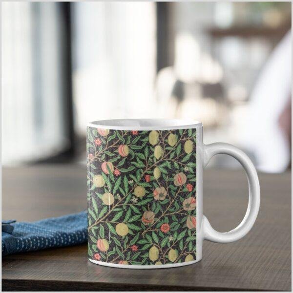 William Morris Coffee Cup - Fruits, 11oz Ceramic Mug